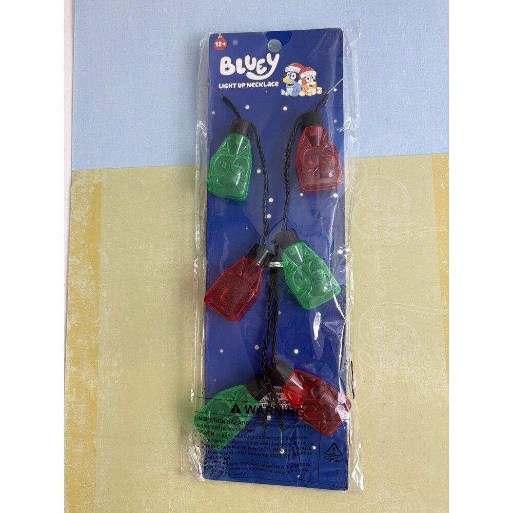 Bluey Light Up Necklace Christmas Lights Up Bingo Santa Heeler New Holiday